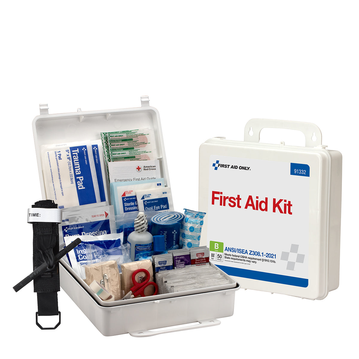Kit, First Aid, 50 Person, Plastic,1 - 210 PIECE