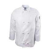 Jacket, Chef, Long-Sleeve, Basic, White, Extra Large, Poly/Cotton Blend,1 - 1 EACH