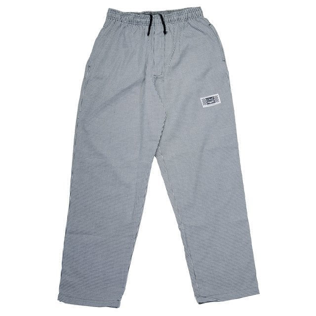 Pants, Chef, Houndstooth, Medium, Poly/Cotton Blend, EZ-Fit,1 - 1 EACH