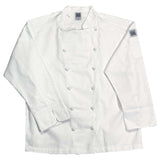 Jacket, Chef, Long Sleeve, Cuisinier, White, Medium, Poly/Cotton Blend,1 - 1 EACH