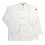 Jacket, Crew, Long Sleeve, White, 2X, Poly/Cotton Blend,1 - 1 EACH