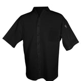 Shirt, Cook, Short Sleeve, Black, Extra Large, Poly/Cotton Blend,1 - 1 EACH