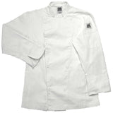 Jacket, Crew, Long Sleeve, Traditional, White, Small, Poly/Cotton Blend,1 - 1 EACH