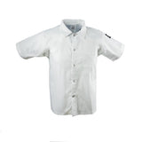 Shirt, Cook, Short Sleeve, White, Small, Poly/Cotton Blend,1 - 1 EACH