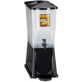 Beverage Dispenser, Cold, 3 Gallon, Slimline, Clear with Black Base, Polypropylene, with Drip Tray,1 - 1 EACH