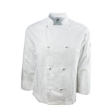 Jacket, Crew, Long Sleeve, White, 3X, Poly/Cotton Blend,1 - 1 EACH