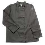 Jacket, Chef, Long-Sleeve, Basic, Black, Large, Poly/Cotton Blend,1 - 1 EACH