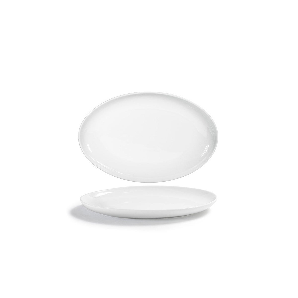 Plates, Porcelain, 13 Inch, White, Oval,4 - 1 COUNT