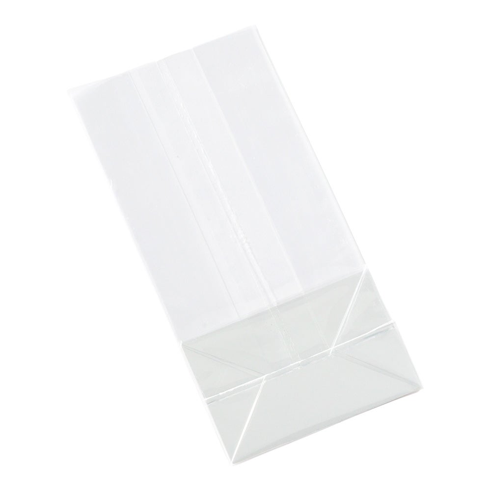 Bags, Heat Sealable Gusset, 3 x 2 x 6.5 Inch, Plastic, Clear, with Paper Inserts,1 - 100 COUNT