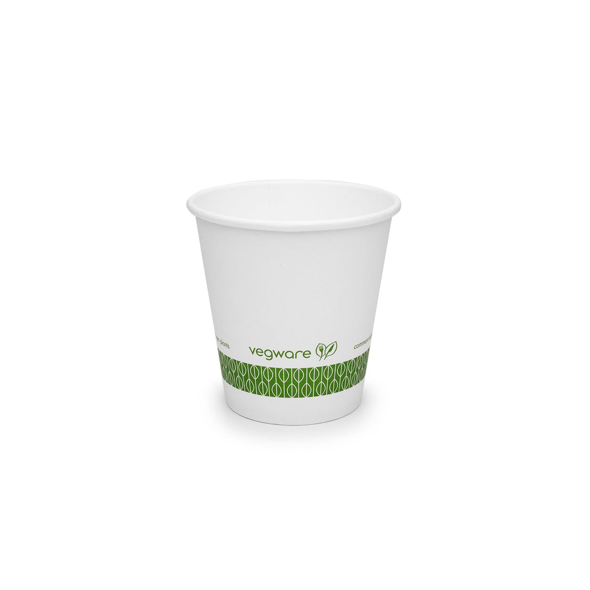 Cups, Hot, 6 Ounce, Paper, White with Green Decor, PLA-Lined,20 - 50 COUNT