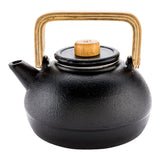 Teapot, 30 Ounce, Tetsubin, Black, Cast Iron, with Wooden Handle & Knob,1 - 1 EACH