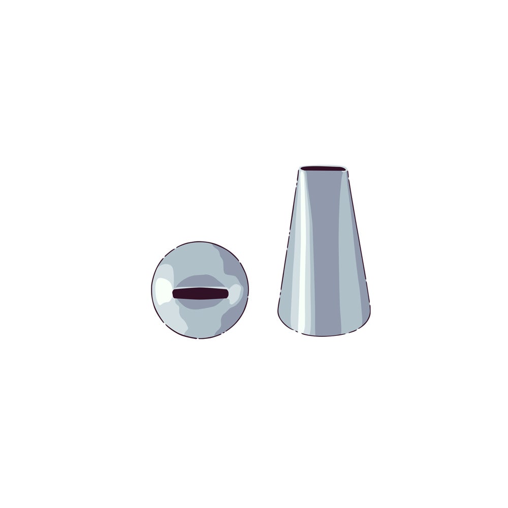Piping Tip, Basketweave, Stainless Steel, #44, 0.75 x 0.75 x 1.25 Inch,1 - 1 EACH