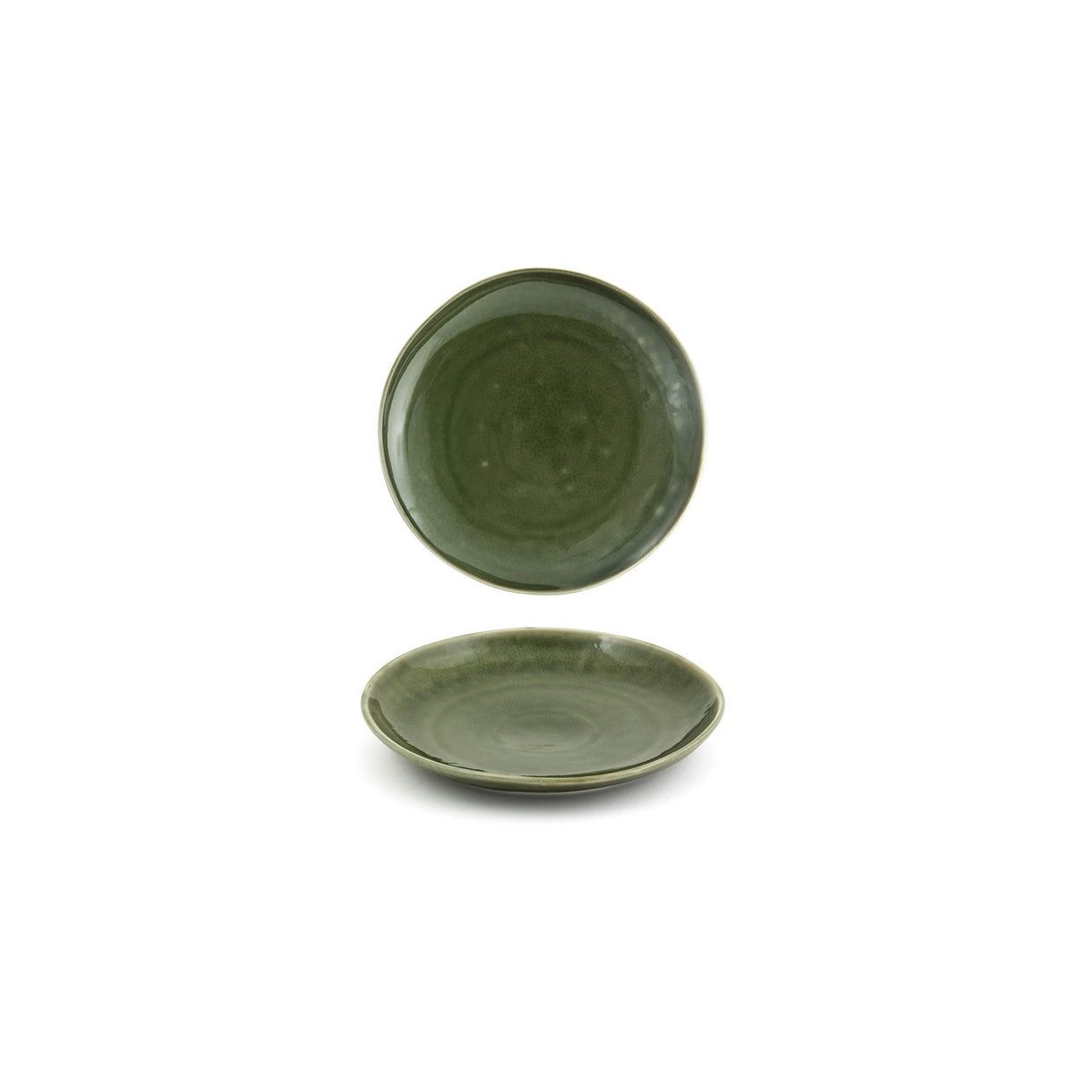 Plates, Porcelain, 8 Inch, Leek, Round,12 - 1 EACH