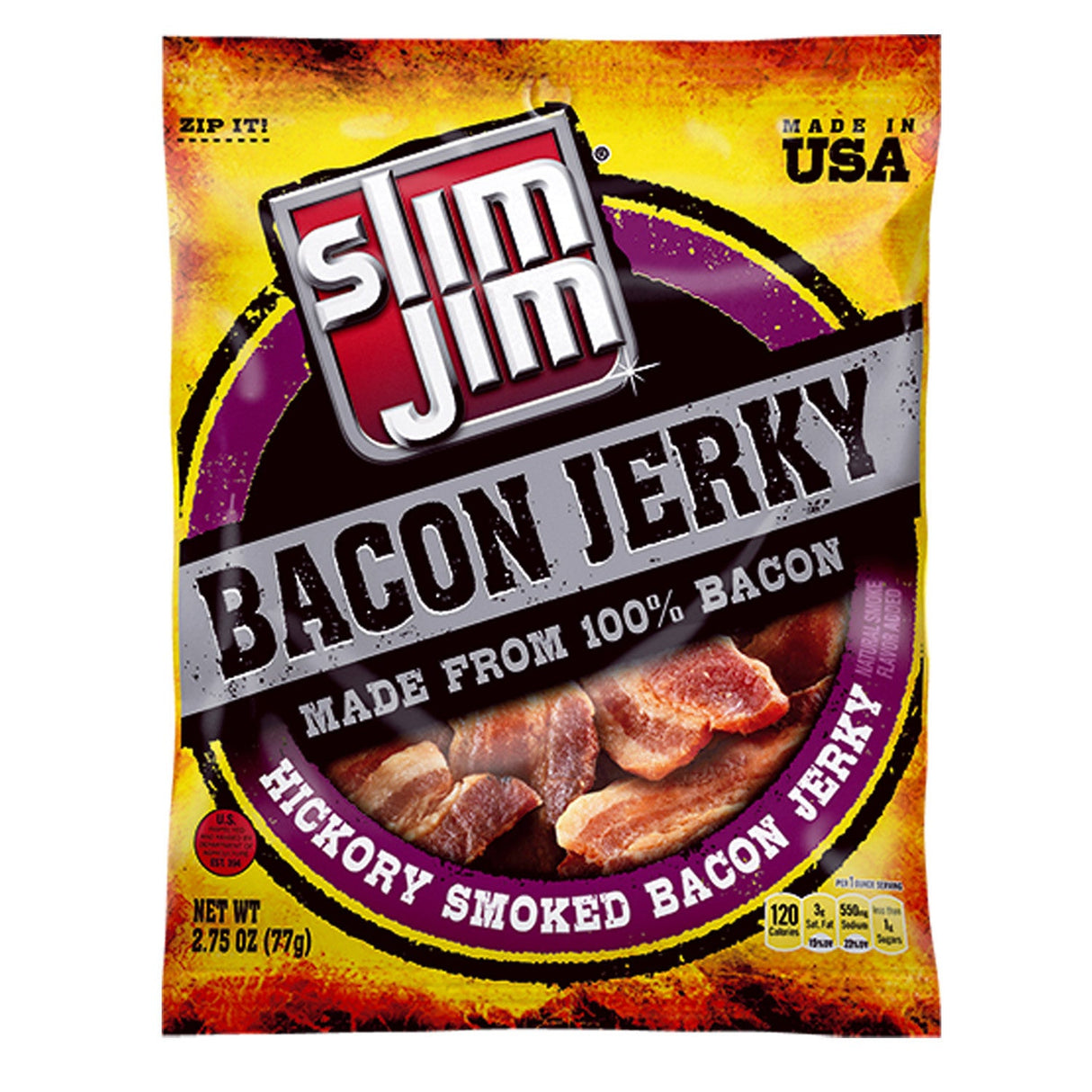 Beef Sticks, Smoked Bacon,8 - 2.75 OUNCE