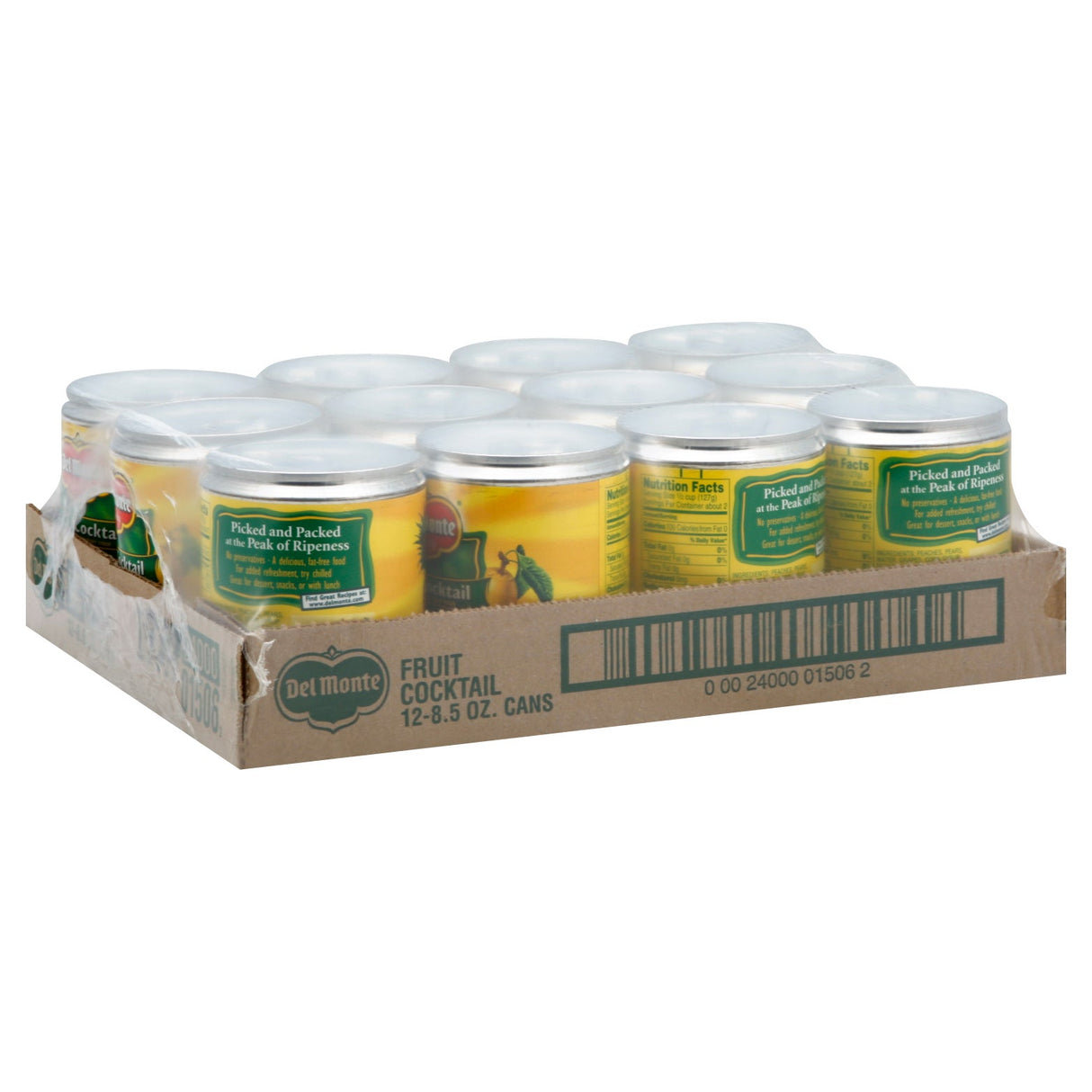 Fruit Cocktail, in Heavy Syrup, Pull-Top Can, Shelf Stable,12 - 8.5 OUNCE