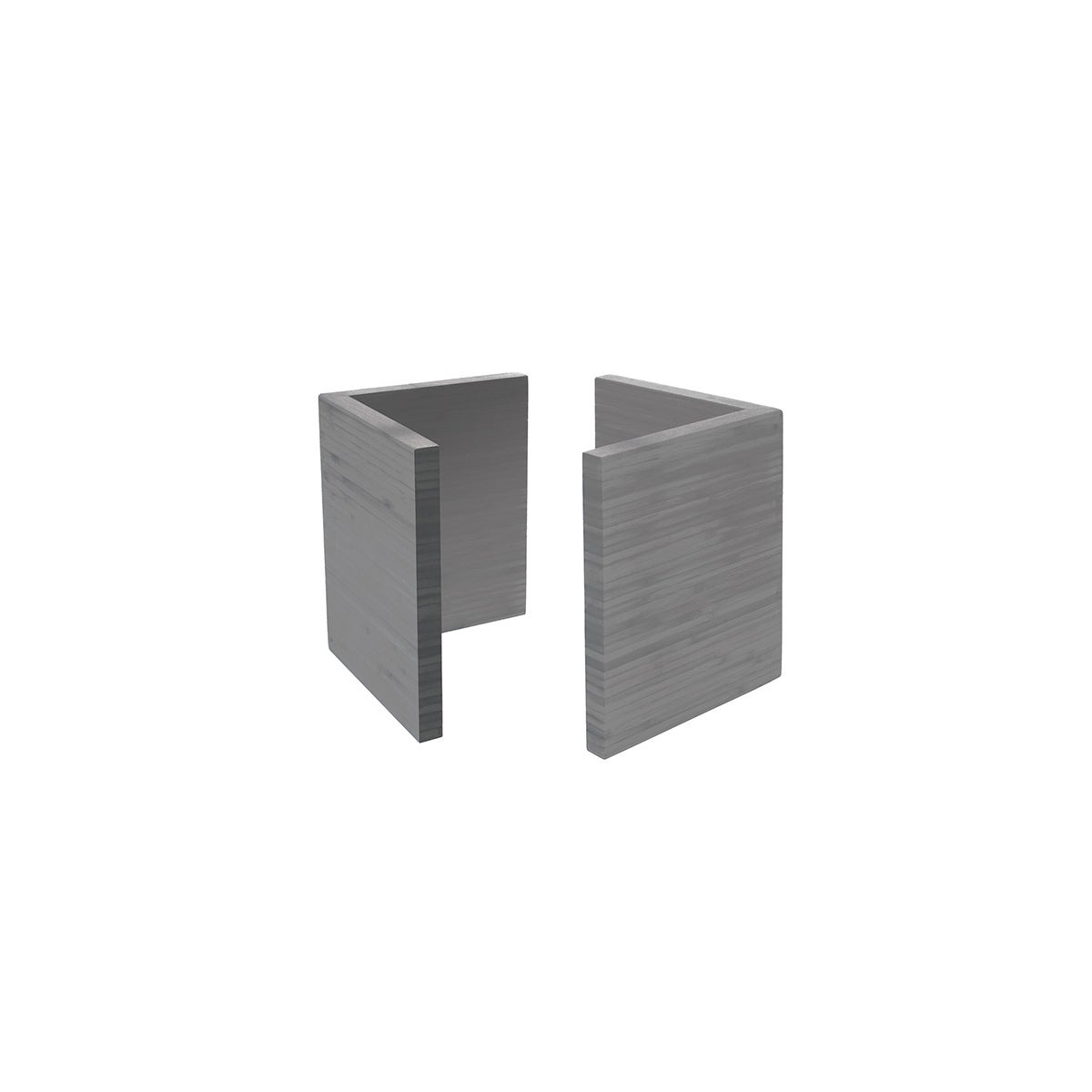 Riser Set, L-Shaped, 9 Inch, 2-Piece, Smoke, Bamboo,2 - 2 COUNT
