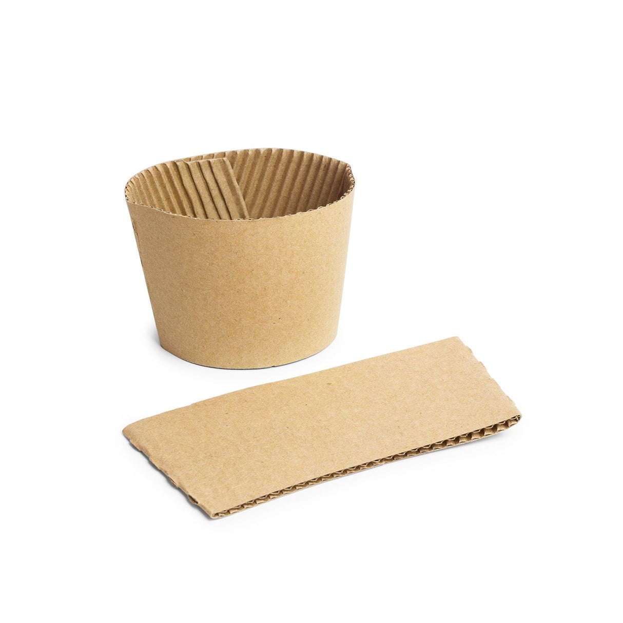 Sleeves, 79-Series Cup, Molded Fiber, Kraft with Green Decor,40 - 25 COUNT