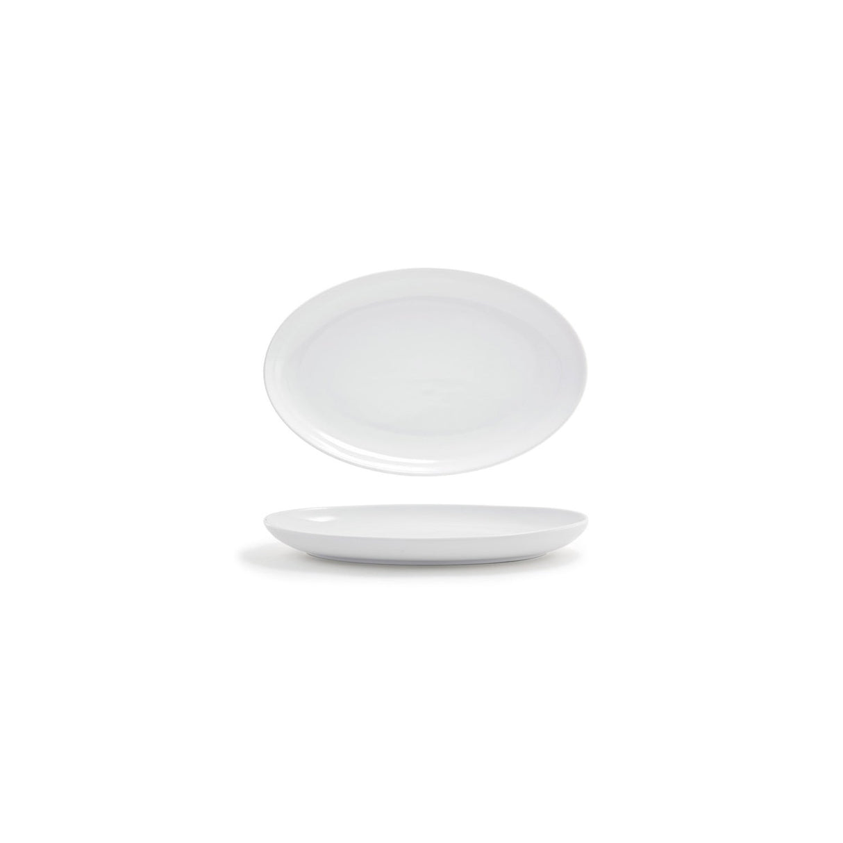 Plates, Porcelain, 11.5 Inch, White, Oval,4 - 1 COUNT