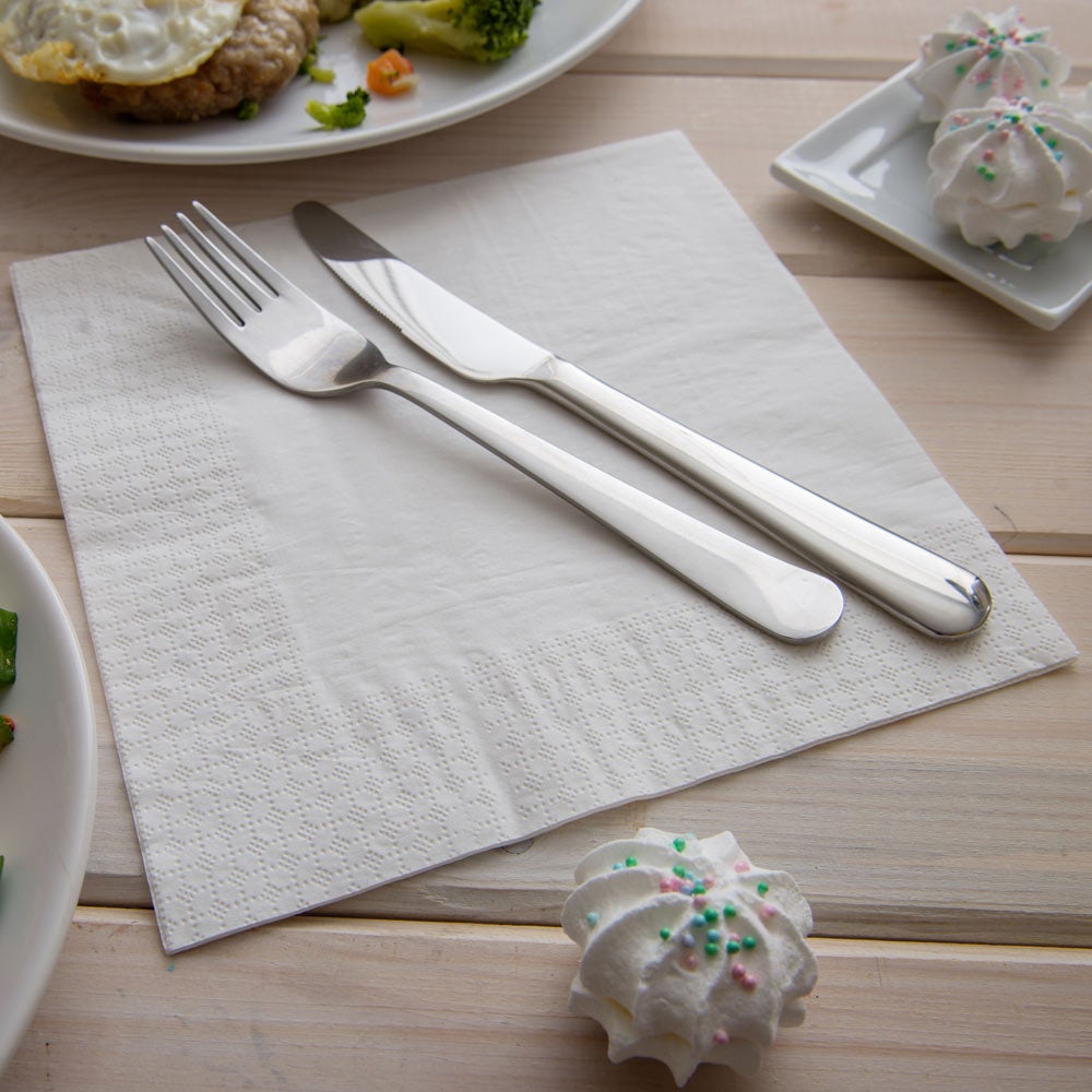 Napkins, Luxenap Micropoint Dinner, 3 Ply, White, 16 x 16 Inch, 16 Linear Inch,1 - 50 COUNT