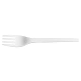 Forks, Plastic, White, 6.5 Inch, PLA, Compostable,20 - 50 COUNT