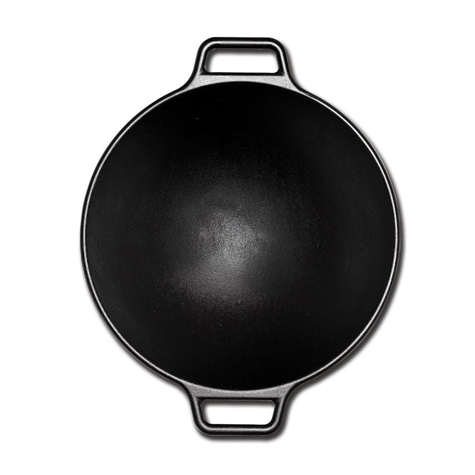 Wok, 14 Inch, Pre-seasoned, Cast Iron, with Loop Handles,1 - 1 EACH