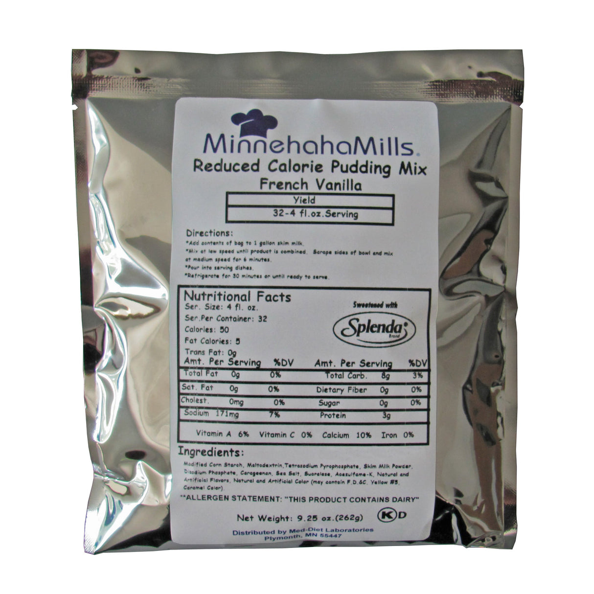 Mix, Pudding, French Vanilla, Sugar-Free, Shelf-Stable,6 - 9 OUNCE