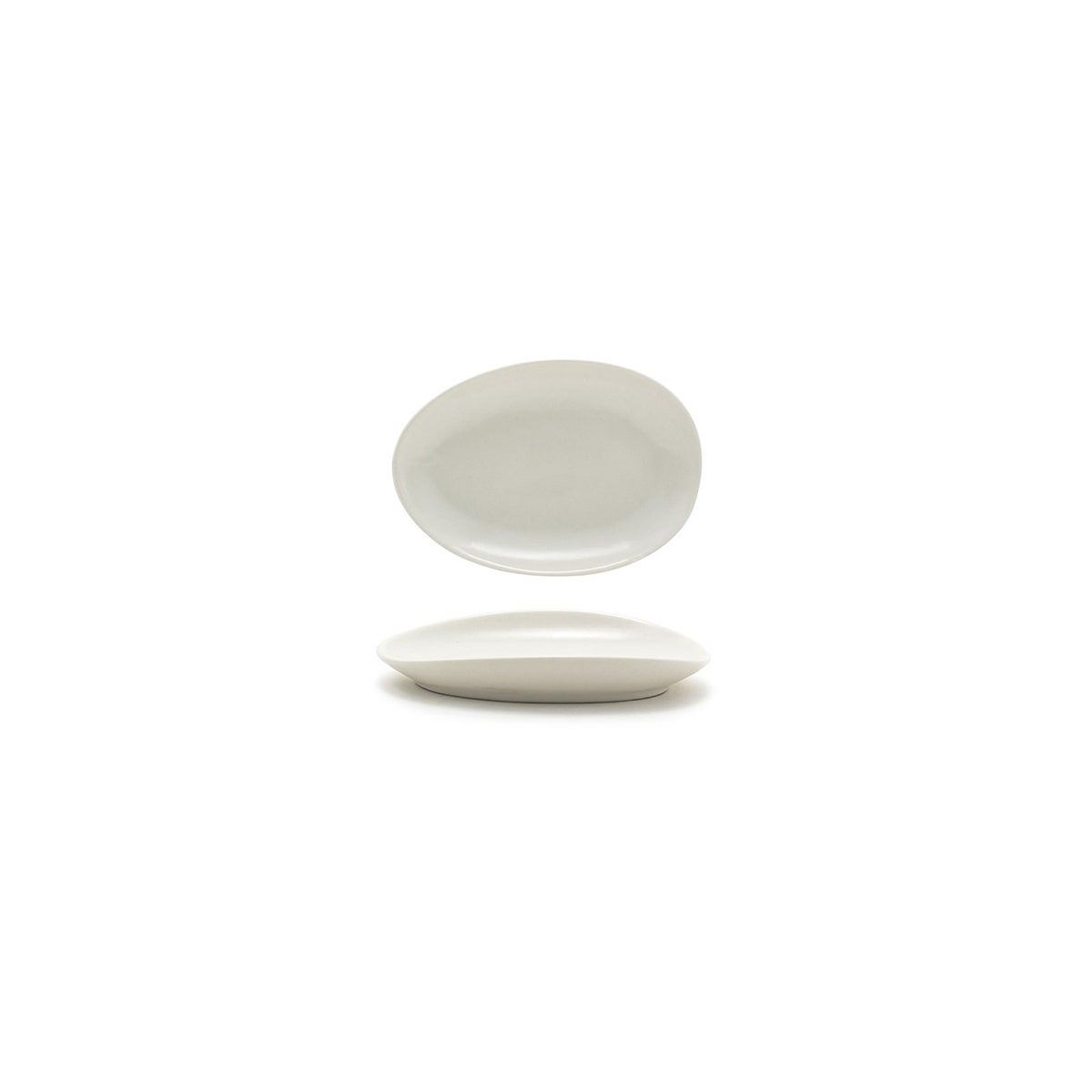 Plates, Porcelain, 5.5 Inch, Scallop, Oval,12 - 1 EACH