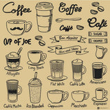 Pastry Wraps & Liners, 12 x 12 Inch, Greaseproof Paper, Cup of Joe, 12 Linear Inch,1 - 500 COUNT