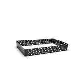Organizer, Shallow, 20 x 12 x 2.75 Inch, Full-Size Dots, Matte Black, Metal,2 - 1 COUNT