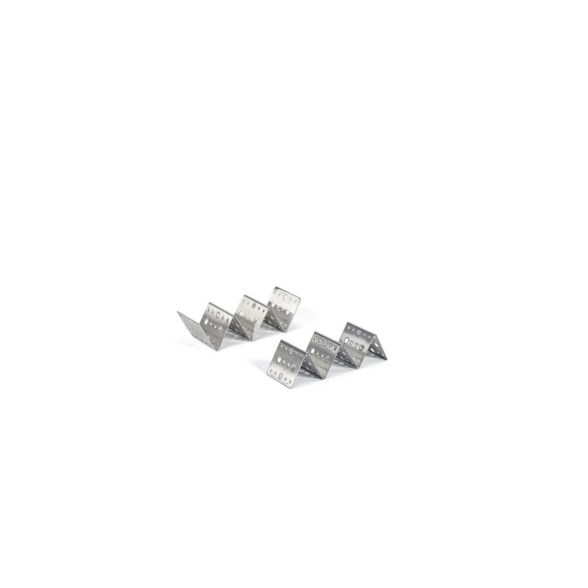 Holders, Taco, Dots, 5.5 x 2 Inch, Silver, Brushed Stainless Steel,12 - 1 EACH