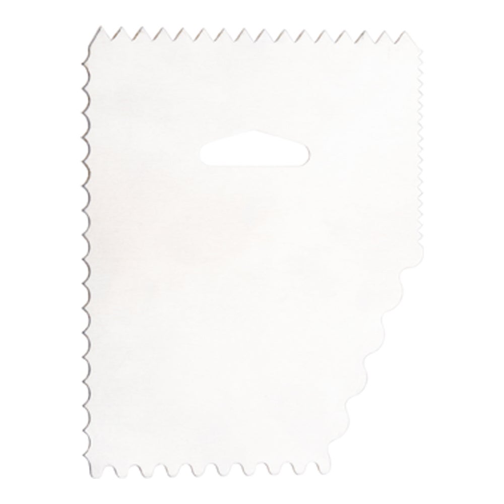 Scraper, Cake, 5-Pattern, 4.8 x 3.8 Inch, Metal, with Assorted Combo Edge,1 - 1 EACH