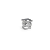 Organizer, Deep, 5.5 x 6 Inch, Zig Zag, Silver, Metal,4 - 1 COUNT