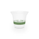 Cups, Cold, 9 Ounce, Plastic, Clear With Green Decor, PLA,20 - 50 COUNT