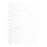 Scraper, Cake, 4-Pattern, 4.9 x 3.8 Inch, Metal, with Square & Scalloped Edge,1 - 1 EACH