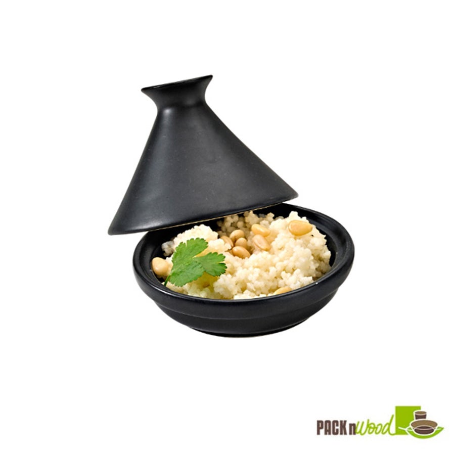 Tajine, Mini, 3.1 Inch, Black, Porcelain,6 - 4 COUNT