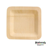 Plates, 10 Inch, Bamboo, Square, Natural,24 - 4 COUNT