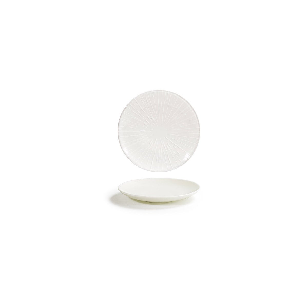 Plates, Coupe, Spoke, 6.25 Inch, White, Round,6 - 1 COUNT