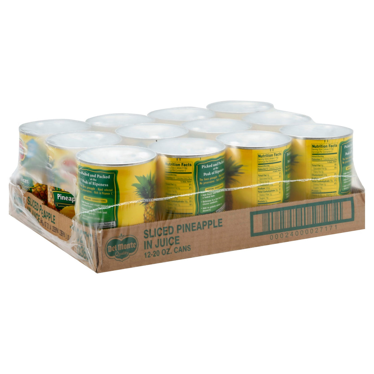 Pineapple, Sliced, in 100% Pineapple Juice, Shelf Stable,12 - 20 OUNCE