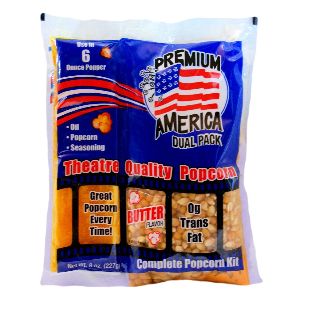 Popcorn Kit, Unpopped, Yellow, with Oil/Popcorn/Seasoning,36 - 8 OUNCE