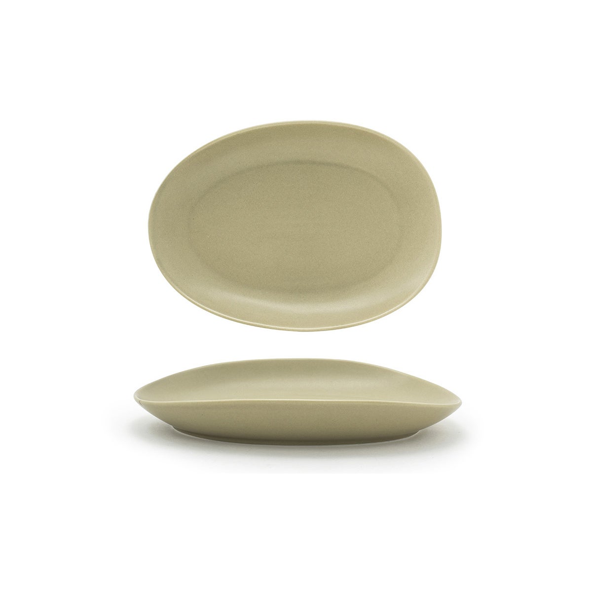 Plates, Porcelain, 10 Inch, Sea Grass, Oval,4 - 1 COUNT