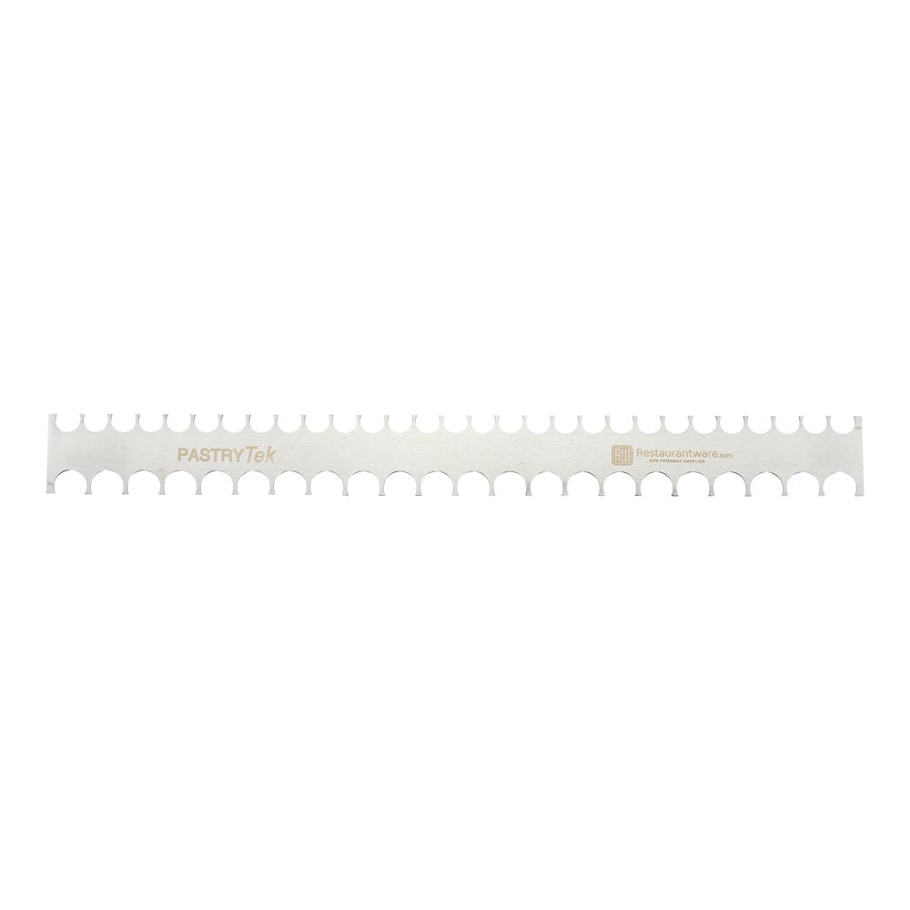 Comb, Decorating, 4 & 5 Millimeter, 19.75 x 2 Inch, Stainless Steel, Semicircle & Double-Sided,1 - 1 EACH