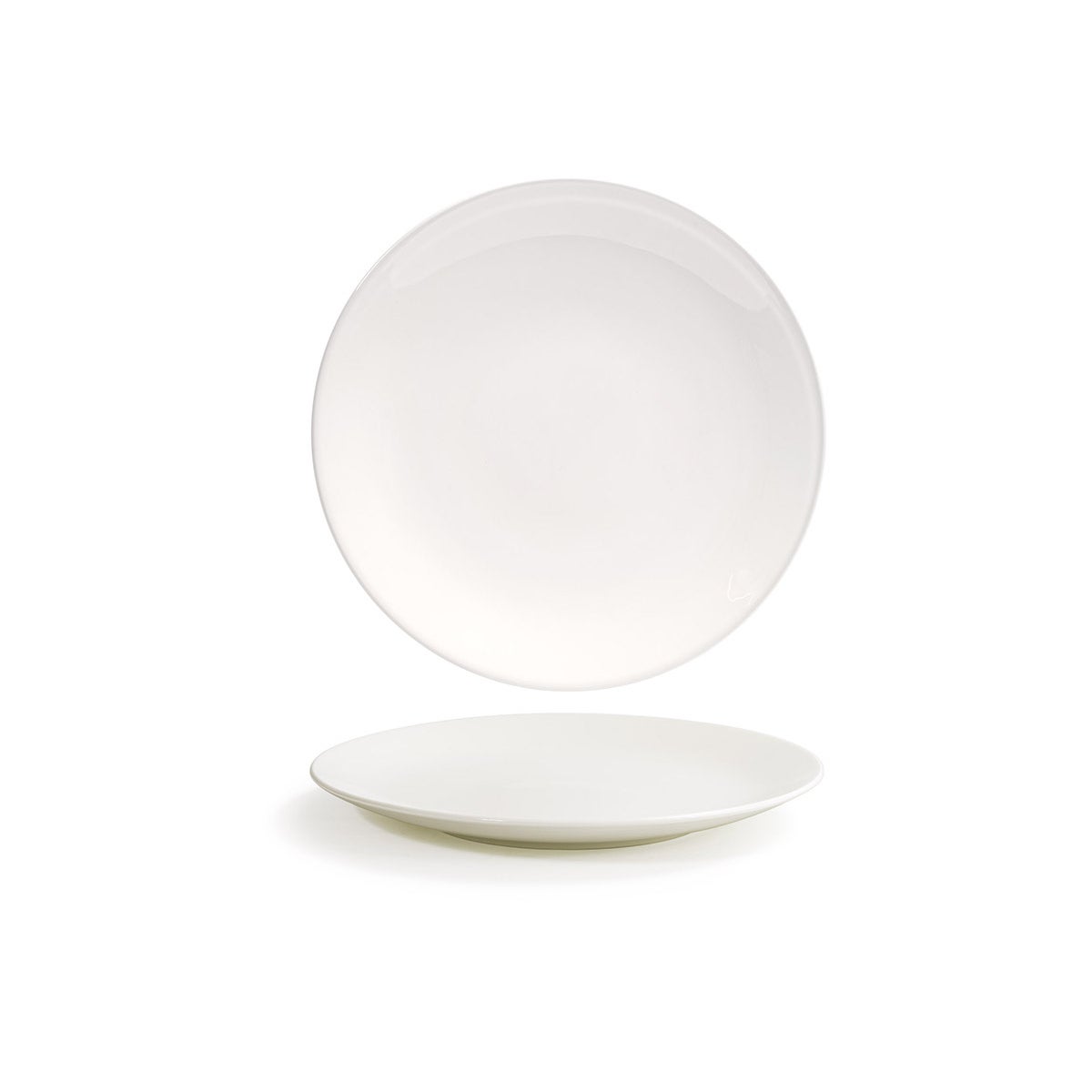Plates, Coupe, Porcelain, 11 Inch, White, Round,4 - 1 COUNT