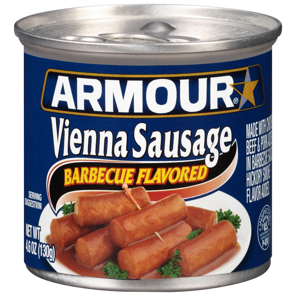 Sausage, Vienna, Barbecue, Links, Cooked, Shelf Stable,24 - 4.6 OUNCE