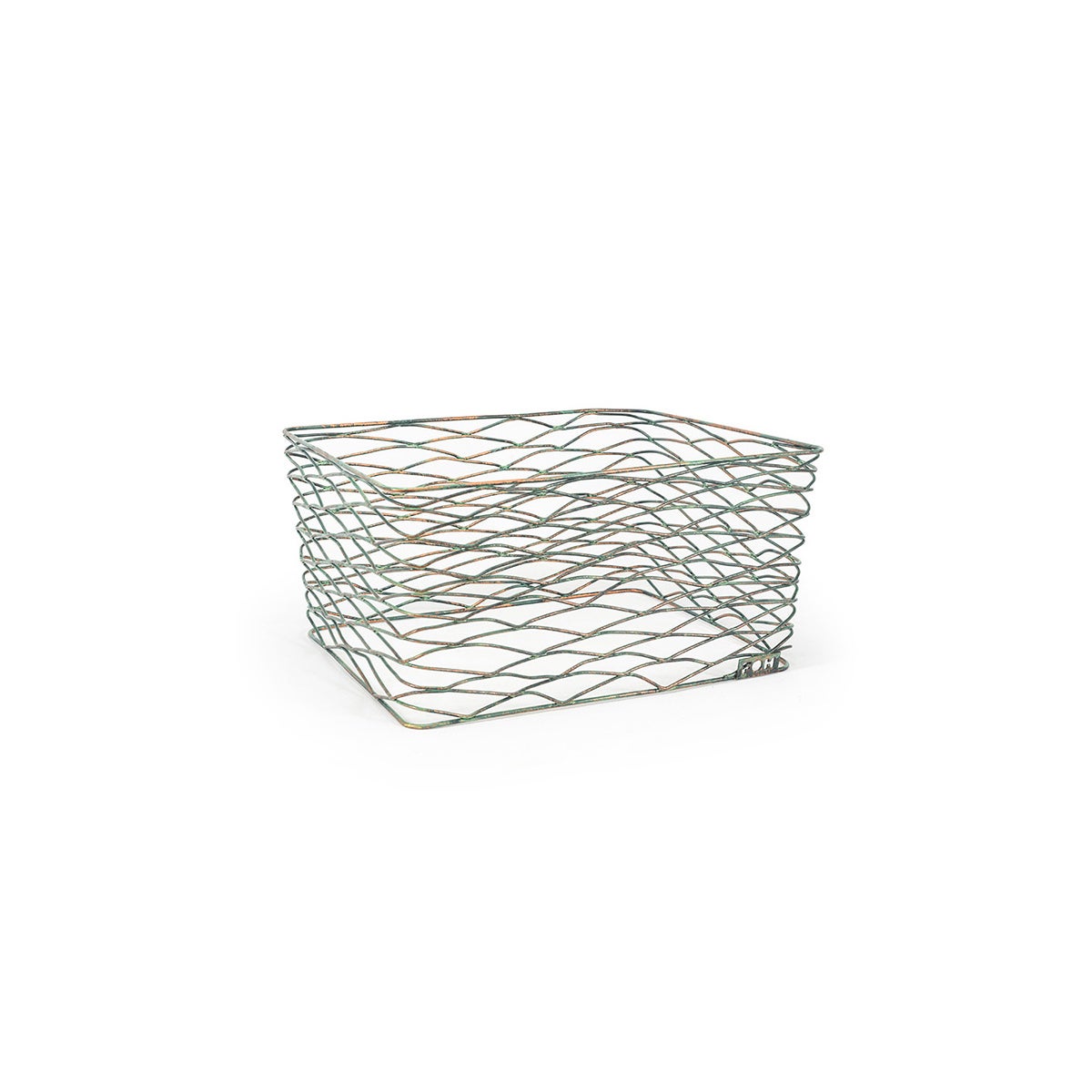 Organizer, Deep, 12.25 x 9.5 x 6 Inch, Patina, Metal,2 - 1 EACH
