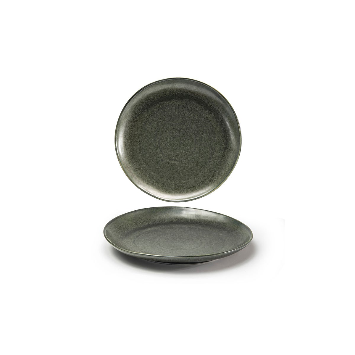 Plates, Porcelain, 11 Inch, Sage, Round,6 - 1 COUNT