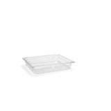 Pans, Food, 12.5 x 10 x 2.5 Inch, Half-Size Shallow, Clear, Plastic,4 - 1 COUNT