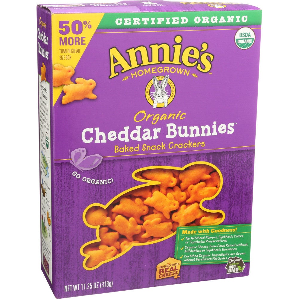 Crackers, Cheddar, Bunny-Shape, Organic,6 - 11.25 OUNCE