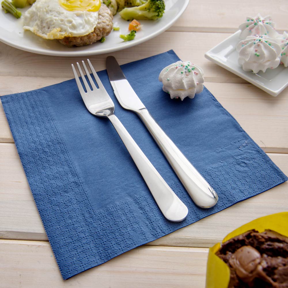 Napkins, Luxenap Micropoint Dinner, 2 Ply, Navy Blue, 16 x 16 Inch, 16 Linear Inch,1 - 50 COUNT