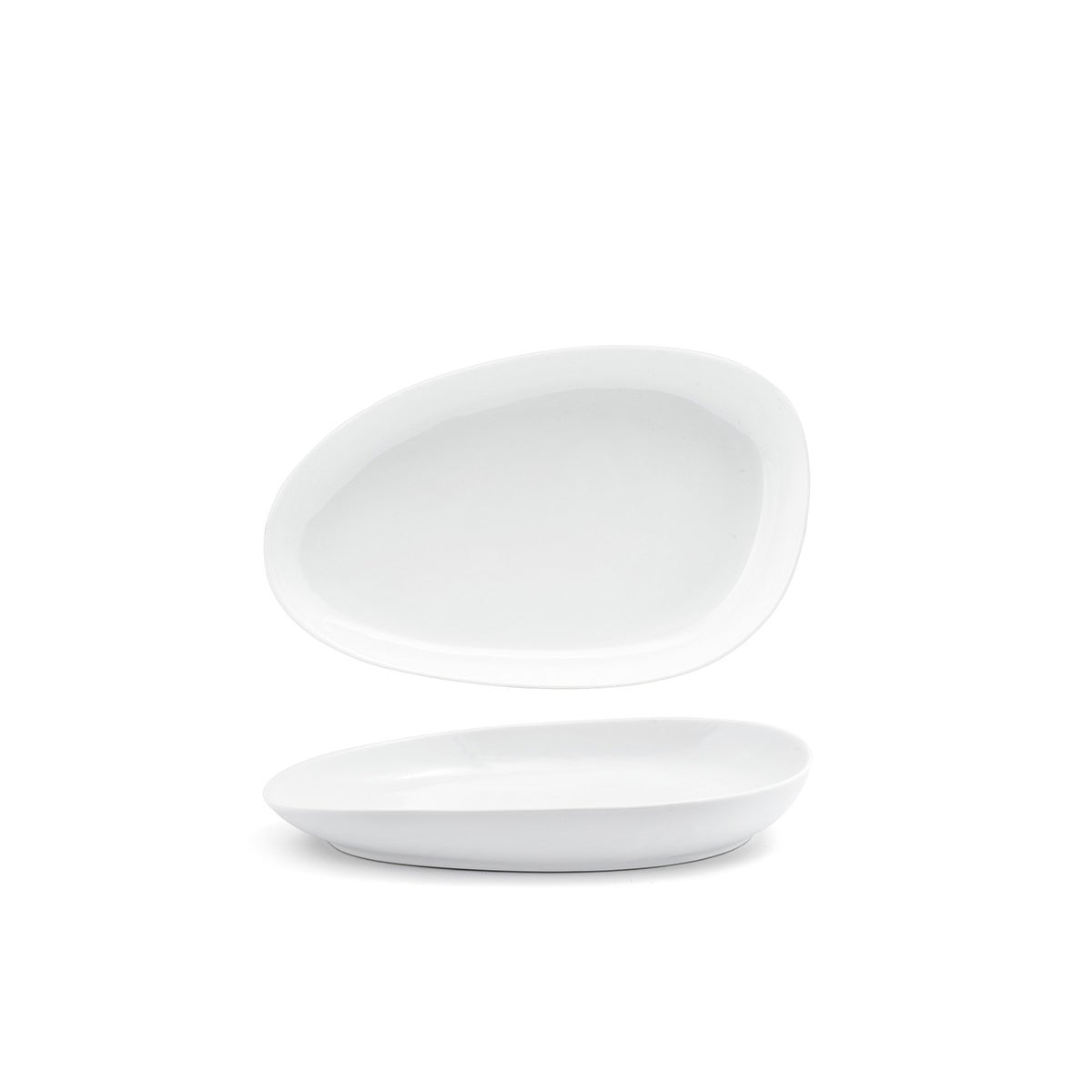 Plates, Porcelain, 11 Inch, White, Oval,6 - 1 COUNT