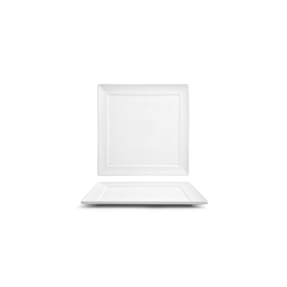 Plates, Spiral, 9 Inch, White, Square,6 - 1 COUNT